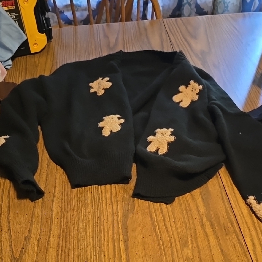 Black Teddy Bear Sweater